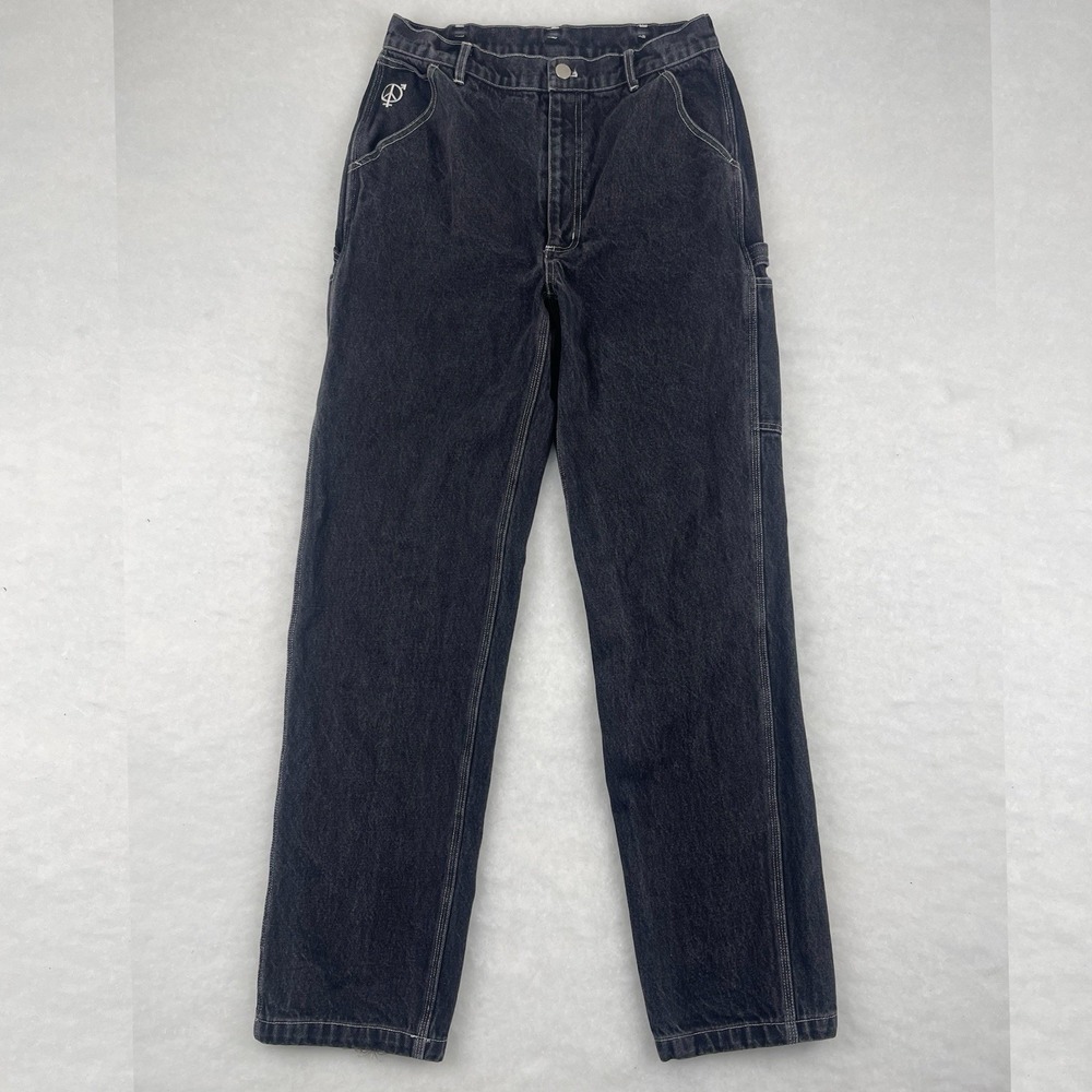 Sexhippies Black Carpenters Jeans Men's 30x31 Denim Pants - Picture 4 of 8